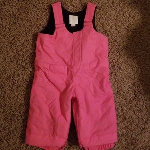 Pink snow suit